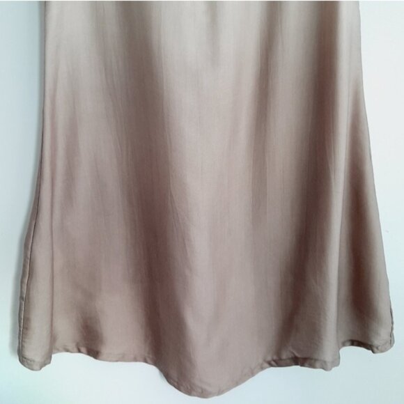 SOUTH Sequins Dip-Dye Silky Tunic Tank High Low Hem Top Cream & Tan Sz M Flawed - Picture 11 of 16